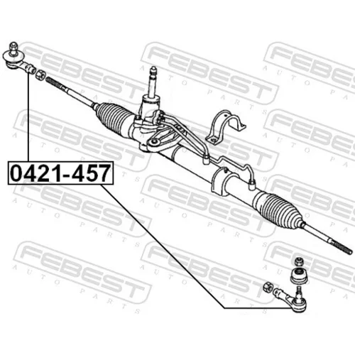 Hlava/čap spojovacej tyče riadenia 0421-457 /FEBEST/ - obr. 1
