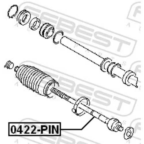Axiálny čap tiahla riadenia 0422-PIN /FEBEST/ - obr. 1