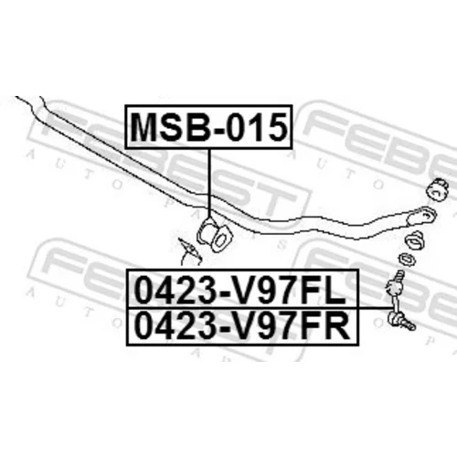 Tyč/Vzpera stabilizátora 0423-V97FR /FEBEST/ - obr. 1