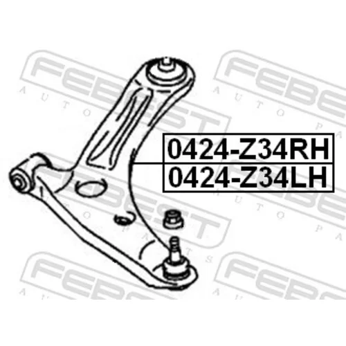 Rameno zavesenia kolies 0424-Z34LH /FEBEST/ - obr. 1
