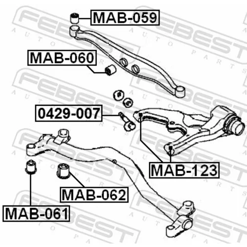 Skrutka pre nastavenie odklonu kolesa 0429-007 /FEBEST/ - obr. 1