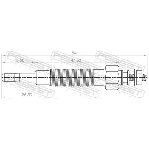 Žeraviaca sviečka 04642-003 /FEBEST/ - obr. 1
