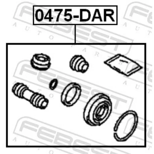 Opravná sada brzdového strmeňa 0475-DAR /FEBEST/ - obr. 1