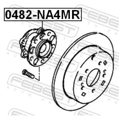 Náboj kolesa 0482-NA4MR /FEBEST/ - obr. 1