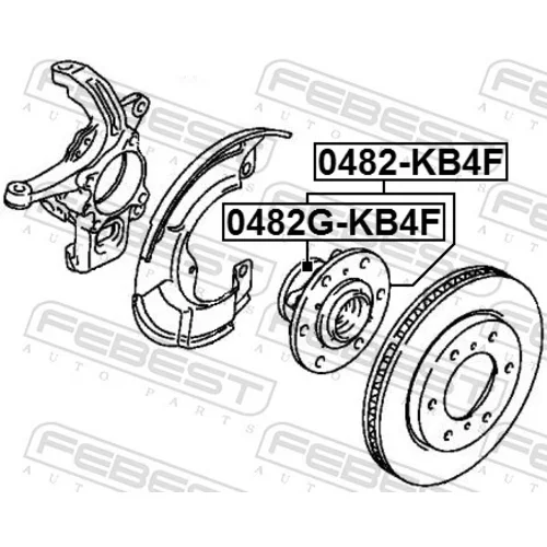 Náboj kolesa 0482G-KB4F /FEBEST/ - obr. 1