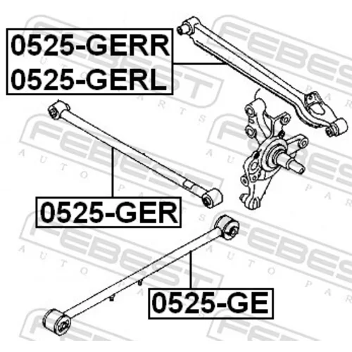 Rameno zavesenia kolies 0525-GER /FEBEST/ - obr. 1