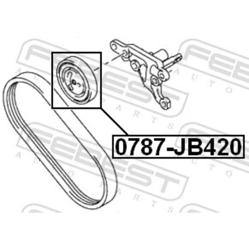 Napínacia kladka rebrovaného klinového remeňa 0787-JB420 /FEBEST/ - obr. 1