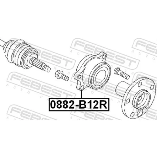 Náboj kolesa 0882-B12R /FEBEST/ - obr. 1