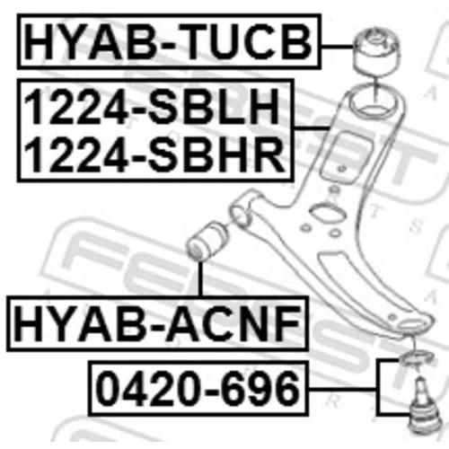 Rameno zavesenia kolies 1224-SBLH /FEBEST/ - obr. 1