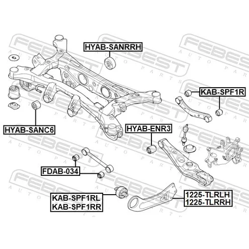 Rameno zavesenia kolies 1225-TLRLH /FEBEST/ - obr. 1