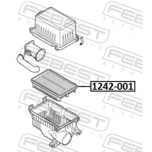 Vzduchový filter 1242-001 /FEBEST/ - obr. 1