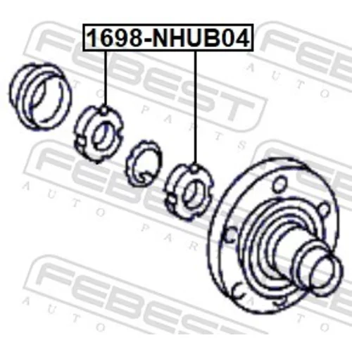 Matica hnacej poloosi 1698-NHUB04 /FEBEST/ - obr. 1
