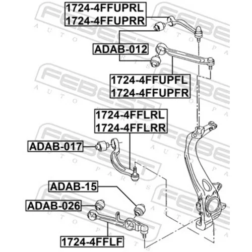 Rameno zavesenia kolies 1724-4FFLRL /FEBEST/ - obr. 1