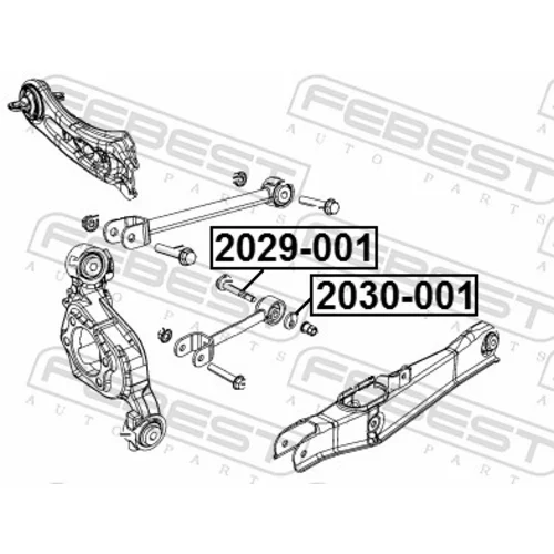 Závlek, nápravnica 2030-001 /FEBEST/ - obr. 1