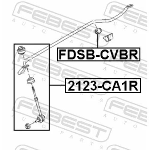 Tyč/Vzpera stabilizátora 2123-CA1R /FEBEST/ - obr. 1