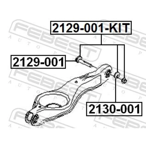 Skrutka pre nastavenie odklonu kolesa 2129-001 /FEBEST/ - obr. 1