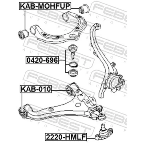 Zvislý/nosný čap 2220-HMLF /FEBEST/ - obr. 1