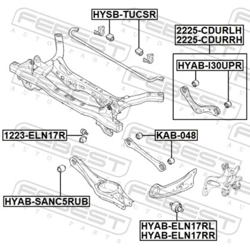 Rameno zavesenia kolies 2225-CDURLH /FEBEST/ - obr. 1