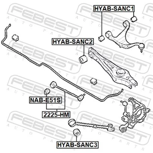 Rameno zavesenia kolies 2225-HM /FEBEST/ - obr. 1