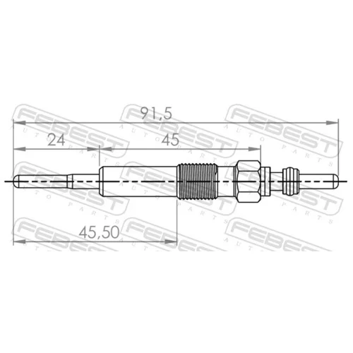 Žeraviaca sviečka 24642-005 /FEBEST/ - obr. 1