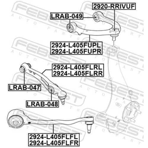 Rameno zavesenia kolies 2924-L405FLRR /FEBEST/ - obr. 1
