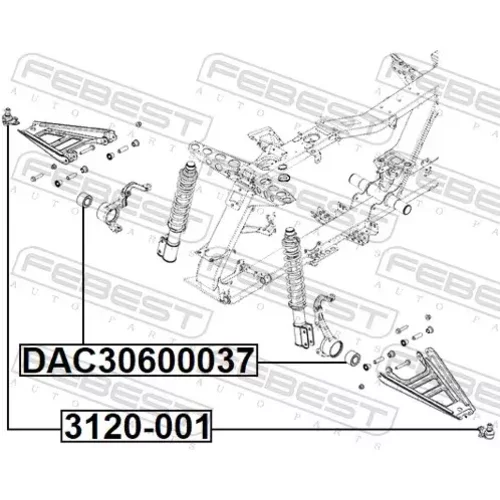 Zvislý/nosný čap 3120-001 /FEBEST/ - obr. 1
