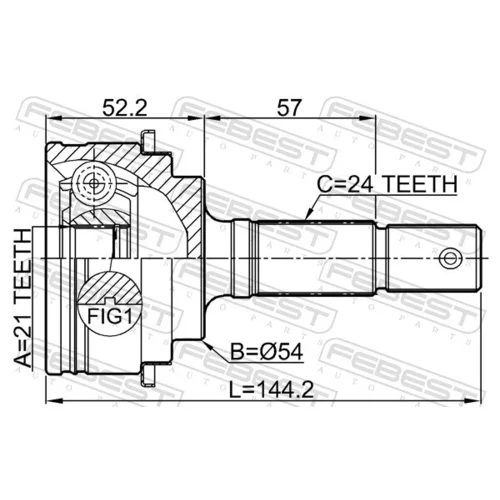 Sada kĺbov hnacieho hriadeľa 6510-005 /FEBEST/ - obr. 1