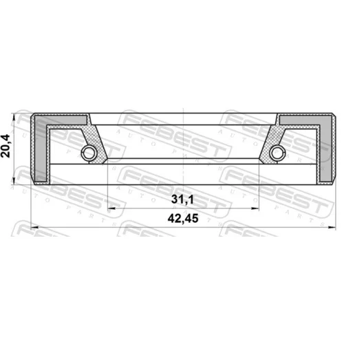 Tesnenie veka hlavy valcov 95FAY-33420920X /FEBEST/ - obr. 1