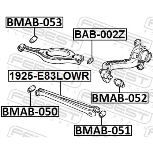 Uloženie prevodovky riadenia BMAB-052 /FEBEST/ - obr. 1