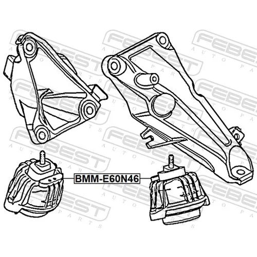 Uloženie motora BMM-E60N46 /FEBEST/ - obr. 1