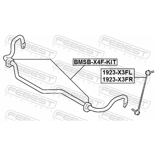 Opravná sada uloženia stabilizátora BMSB-X4F-KIT /FEBEST/ - obr. 1