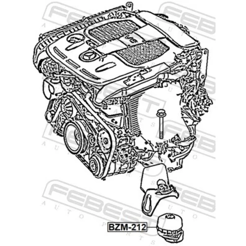 Uloženie motora BZM-212 /FEBEST/ - obr. 1