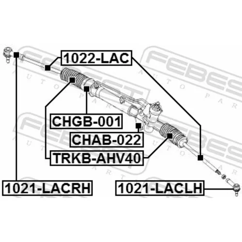 Uloženie prevodovky riadenia CHAB-022 /FEBEST/ - obr. 1