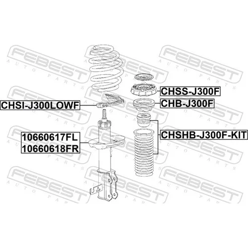 Tanier pružiny CHSI-J300LOWF /FEBEST/ - obr. 1