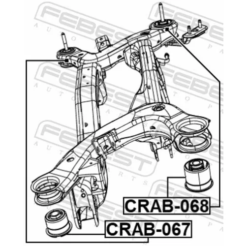 Uloženie tela nápravy CRAB-067 /FEBEST/ - obr. 1