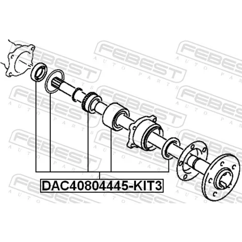 Ložisko kolesa - opravná sada DAC40804445-KIT3 /FEBEST/ - obr. 1