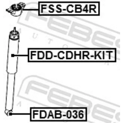 Puzdro, tlmič FDAB-036 /FEBEST/ - obr. 1