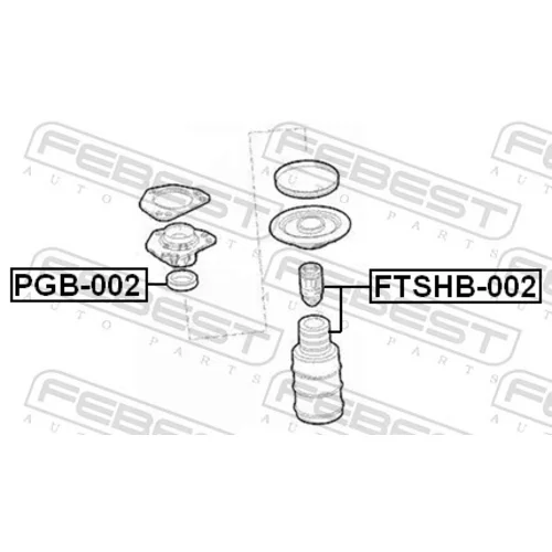 Ochranný kryt/manžeta tlmiča pérovania FTSHB-002 /FEBEST/ - obr. 1