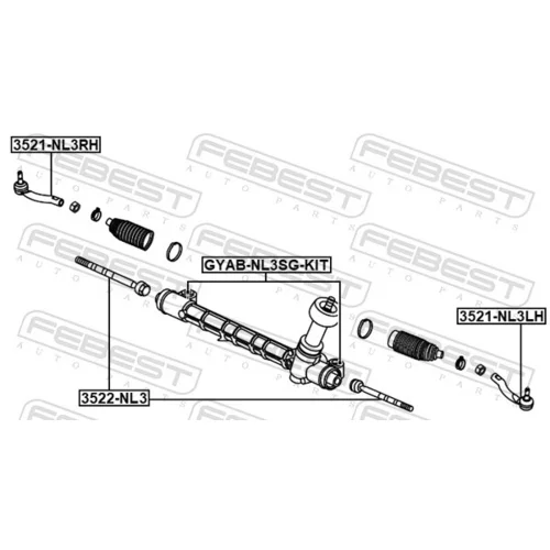 Uloženie prevodovky riadenia GYAB-NL3SG-KIT /FEBEST/ - obr. 1