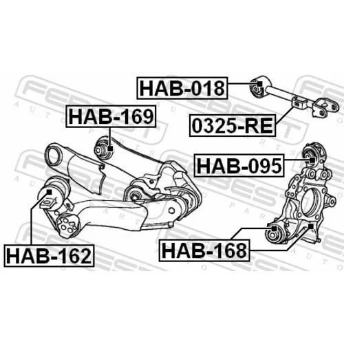 Uloženie riadenia HAB-095 /FEBEST/ - obr. 1
