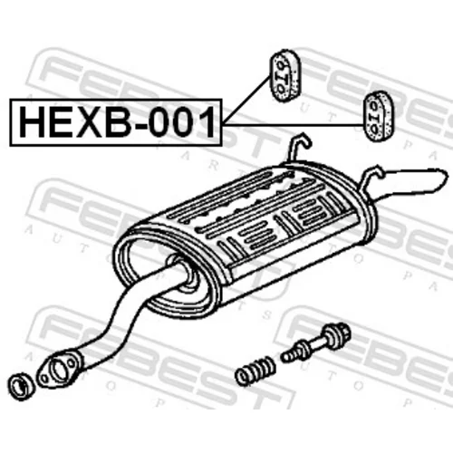 Montážna sada pre výfukový systém HEXB-001 /FEBEST/ - obr. 1