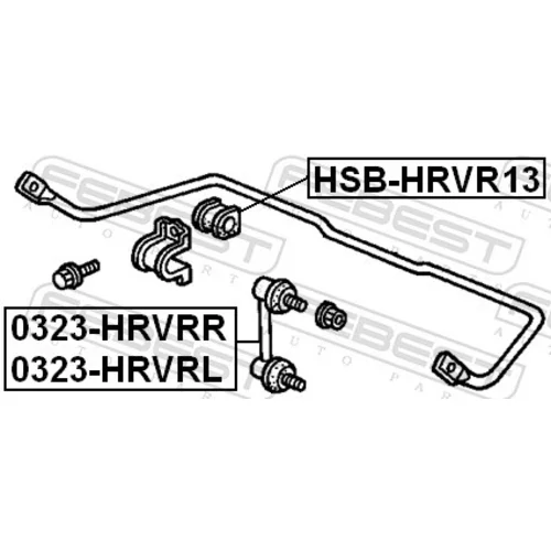 Uloženie priečneho stabilizátora HSB-HRVR13 /FEBEST/ - obr. 1