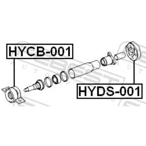 Kĺbový hriadeľ HYDS-001 /FEBEST/ - obr. 1