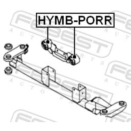 Uloženie motora HYMB-PORR /FEBEST/ - obr. 1