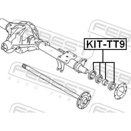 Ložisko hnacieho hriadeľa KIT-TT9 /FEBEST/ - obr. 1