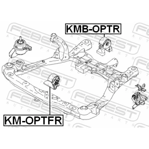 Uloženie motora KMB-OPTR /FEBEST/ - obr. 1