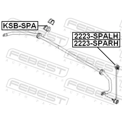 Uloženie priečneho stabilizátora KSB-SPA /FEBEST/ - obr. 1