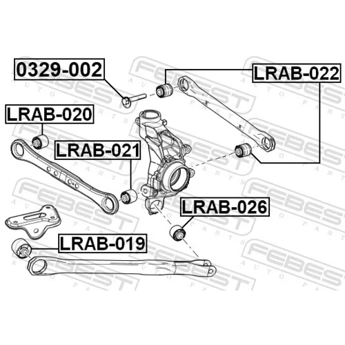 Uloženie riadenia LRAB-026 /FEBEST/ - obr. 1