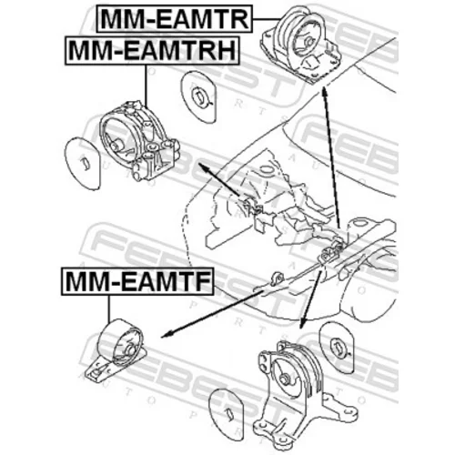 Uloženie motora MM-EAMTF /FEBEST/ - obr. 1