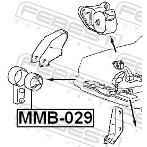 Uloženie motora MMB-029 /FEBEST/ - obr. 1